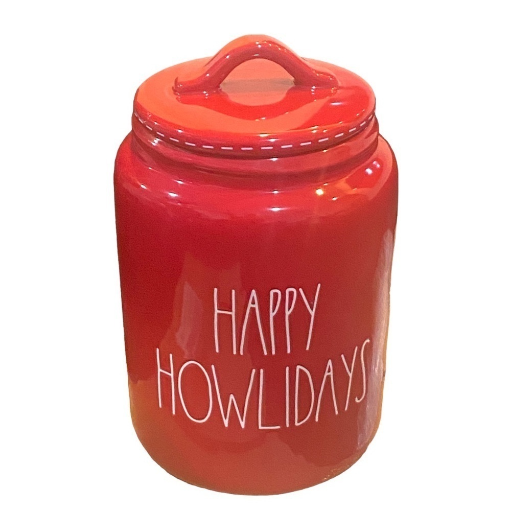 Rae Dunn “Happy Howlidays” Dog Treat Canister